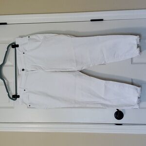 Loft Plus skinny white jeans
